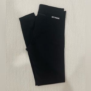 Ivy Park 27” Inseam Black Active Leggings with Built In Shorts